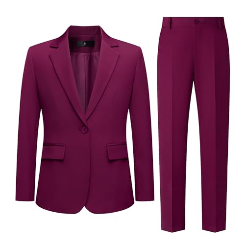 Women's 2 Piece Pant Suit Dressy Business Casual Outfits Notched