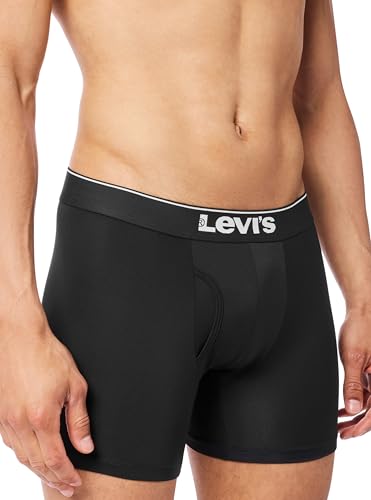Levi's Men's 10-Pack Solid Basic Microfiber Boxer Brief, Black Combo, Medium - image 3