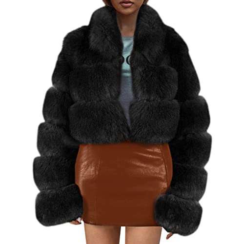 Manteau d'hiver femme noir chaud contre le froid et les intempéries taille L