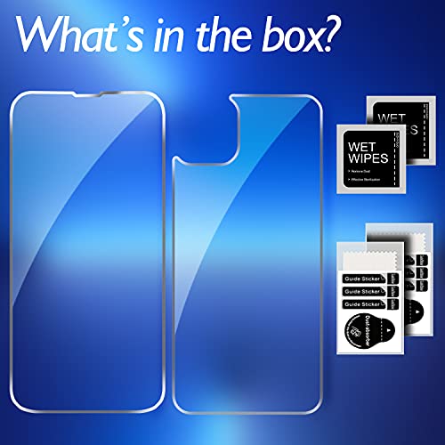 Shacoryze Front And Back Screen Protector For Iphone 13 Pro Max, Tempered Glass [Haptic Touch] Front And Rear Temper Film Premium Hd Clarity Anti-Fingerprint/Scratch For Iphone13 Pro Max (6.7 Inch) #TOP6