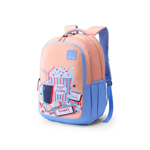 Image of American Tourister Ollie 4.0 Xl 01 G.C.Blu, Extra Large School Backpack, Age 8-12 Years, 3 Compartments,3D Glasses Inside - Atplayunique 32.5 Ltrs Capacity - Girls