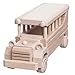 SIUP Scuolabus | Giocattolo retrò in Legno per Il Compleanno | Modello per Un Bambino dai 3 Anni | Auto in Legno Creativa per Bambini per la Pittura | Regalo Fai da Te | Autobus