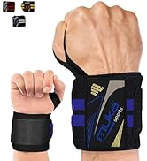 Muka Sports Wrist Wraps for Weightlifting Men (Pair) - Premium Quality Gym Wrist Support with Thu...