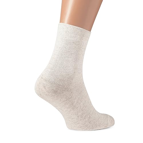 Super Breathing Fine Mesh-Knitted Linen Socks for Men, Pack of 3 (10-12)3