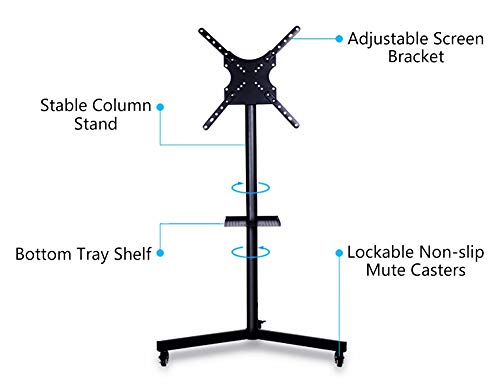 Soporte TV móvil negro para pantallas LCD 14-42 pulg miniatura 3
