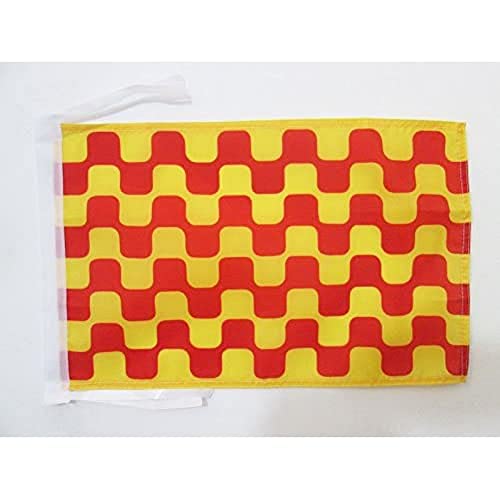 AZ FLAG Bandera de TARRAGONA 45x30cm - BANDERINA TARRACONENSE 30 x 45 cm cordeles