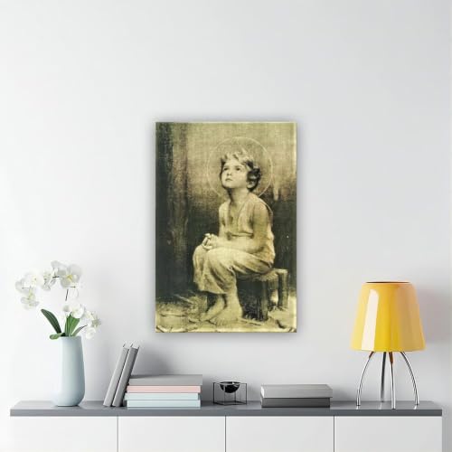 Idée cadeau déco chrétienne poster Jésus Christ enfant avec son cadre suspendu - 6
