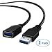 Valinks 2 Pack SuperSpeed USB 3.0 Extension Cable 1FT, 5Gbps Data Transfer USB Extender Cord Type A Male to A Female for USB Flash Drive, Card Reader, Hard Drive, Keyboard, Playstation, Xbox