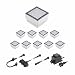 Produktbild ledscom.de LED Pflaster-Stein Gorgon Boden-Einbauleuchte für außen, 10x10cm, 12V, warm-weiß 10er Set
