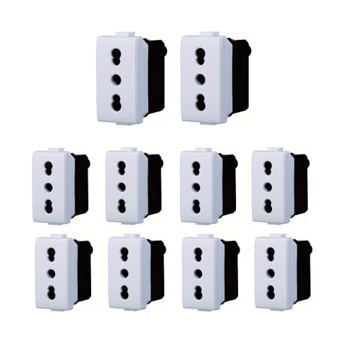 gloca Set 10 Prese Bipasso Bivalenti 2P+T 16A Compatibili Con Serie Matix