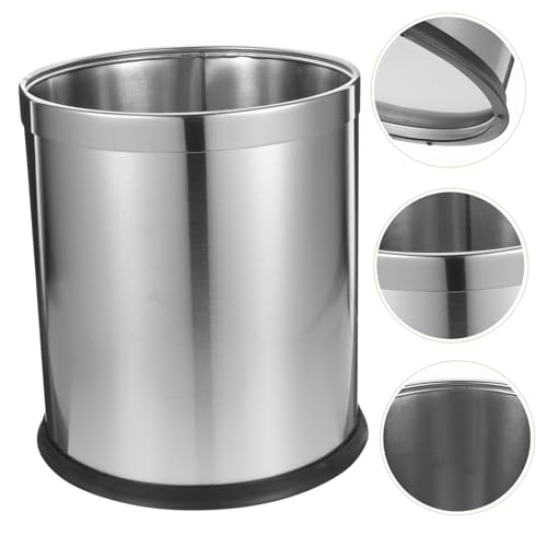 Caneca de basura de acero inoxidable para baño y hogar miniatura 3