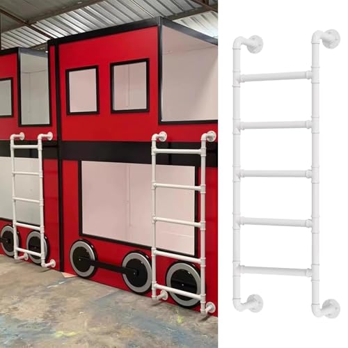 ZFGOJNBH Escalera de metal resistente para ventana de sótano, escalera de escape de incendios montada en la pared, escalera de escalada de emergencia para seguridad en el hogar, carga de 330 libras