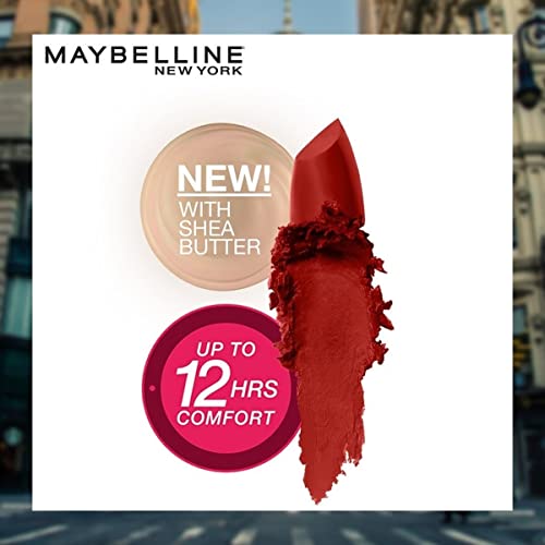 Image of Maybelline New York Color Sensational Creamy Matte Lipstick lasts up to 12 Hours, Hydrate Lips, Rich Creamy Lipstick with Shea Butter, Available in 42 different Shades - 677 Noho Amber, 3.9gm