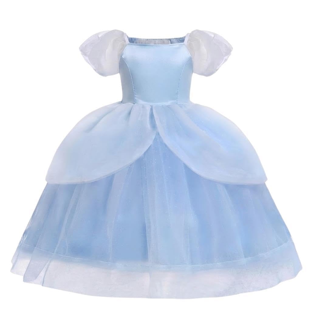 Lito Angels Déguisement de Princesse Bleue pour Fille avec Robe, Gants et Accessoires