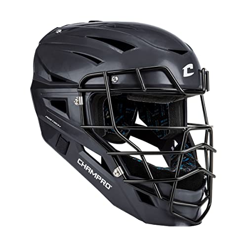 Masque de catcher pour match de baseball Champro HX Cannon Large bleu marine