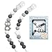 TYRY.HU Attache Sucette pour Bébé Garçons Filles Anneaux de Dentition Raton Laveur Étoile Raccoon Silicone Attache Tétine Soothie Clips Sucette Chaîne Sans BPA(Gris)