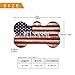 HSIAHOU Pet's ID Tag Personalized Custom Pet's Name License Plate Bone Shaped Metal Pet ID Tag with Contact Information American Flag Pattern