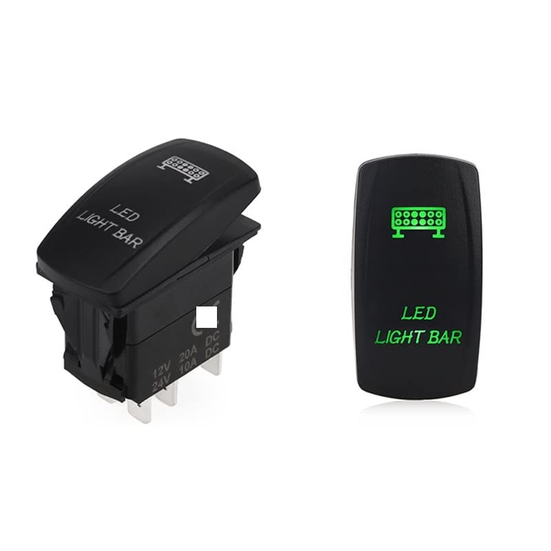 Interruttore A Bilanciere Per Barra Luminosa A LED A 5 Pin Per Tetto Dc 12v 24v Per Auto Barca Camion Luce Blu 94974707 - Foto 13