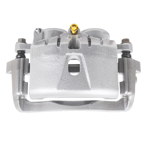 Image of Detroit Axle - Rear Right Brake Caliper for 2001-2006 Chevrolet Silverado GMC Sierra 3500 2007-2010 Silverado Sierra 3500 HD, Passenger Side Disc Brake Caliper with Bracket Replacement