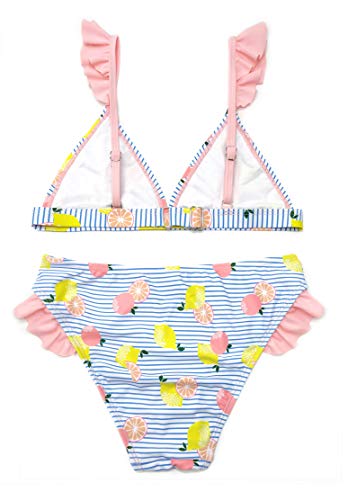 Image of SHEKINI Girls Swimwear Halter Triangle Bikini Set Ruffled Hawaii Beach Sport Two Piece Swimsuits