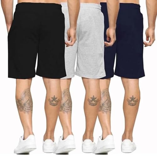 Image of boffi... Men's 100% Cotton Regular Shorts Sporty Fit 3 Colour Pack of 3