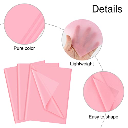 Image of NEBURORA 60 Sheets Pink Tissue Paper Set Valentines Gift Wrap Paper(Pink) | 14 X 20 Inch, Hot Pink Wrapping Paper for Gift Packaging Filler, DIY Art Crafts, Birthday, Wedding, Baby Shower Party Decor
