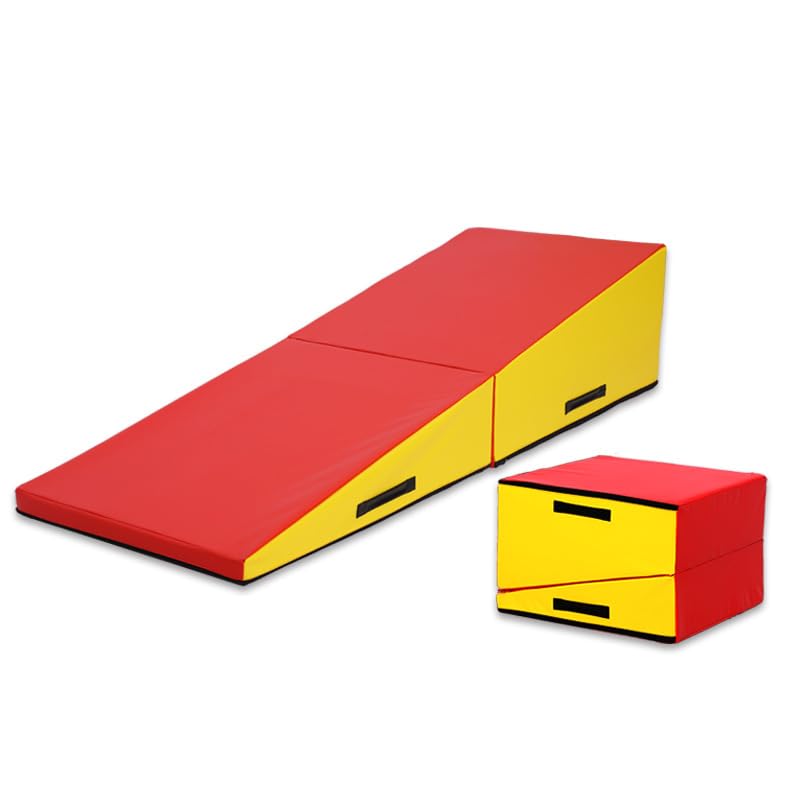 Tapis de gymnastique incliné pour gymnastique, martial, pom-pom girl, danse, yoga, entraînement extensible, enfants, adultes (taille : 120 x 60 x 35/5 cm)