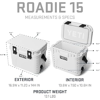 YETI Roadie 15 Hard Cooler with DoubleDuty Shoulder Strap