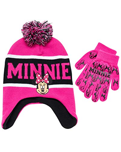 Disney Girls' Flat, Minnie Pink with Black Gloves, Age 4-7