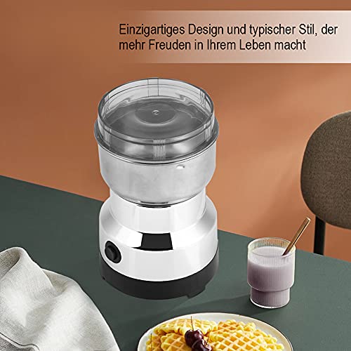 220V-240V-elektrischer Kaffeemühle Kaffeemaschine Edelstahl Gewürzmühle Coffee Grinder aromaschonendes Scheibenmahlwerk… – Bild 4