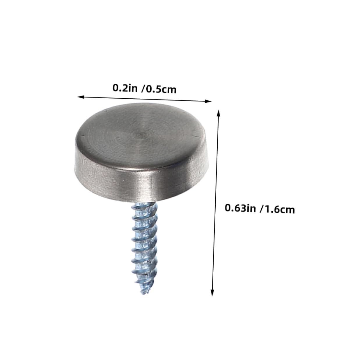 Stainless Steel Mirror Nails Thickened Decorative Caps 12pcs