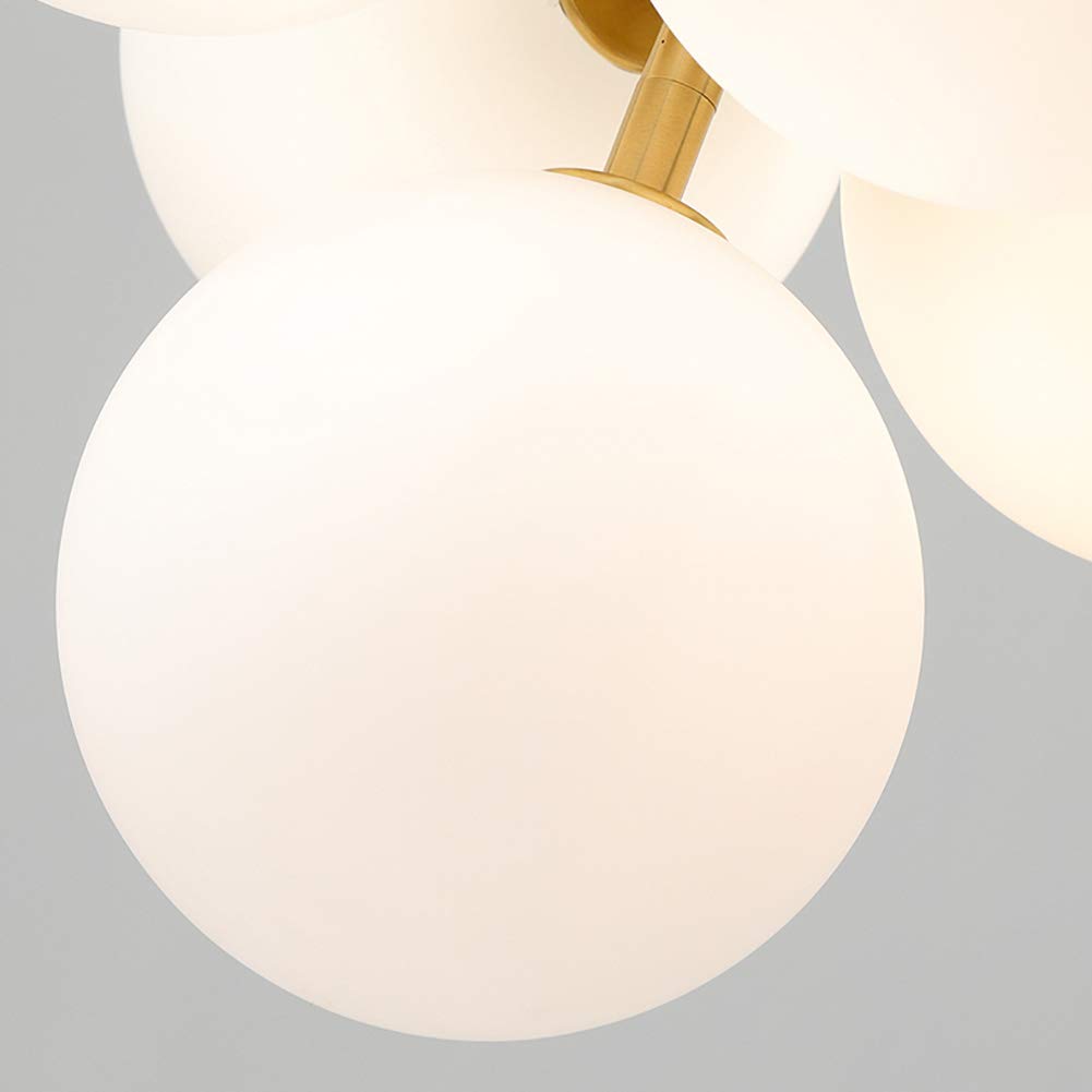１-luces Latón Industrial Durante La Luz Moderno Esférico Vidrio Luz Colgante Para Cocina Comedor Isla Granja Entrada Fogón Mesa Pasillo-Cobre 1 final