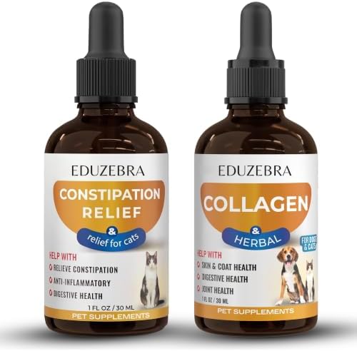 Cat Constipation Relief Catlax and Liquid Collagen for Dog and Cat Bundle image 2
