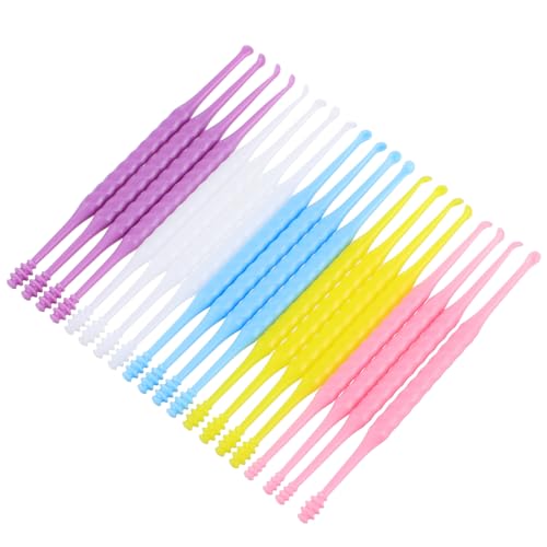 Garneck Essential Ear Cleaning Tools 20 Pack Double Head Earwax Removal Ear Spoon Spiral Cleaner Compact and Easy to Handle