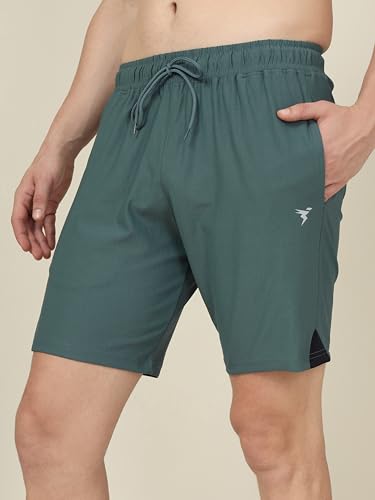 Image of TECHNOSPORT Mens Regular Fit Solid Shorts for Gym, Workout & Sports with Anti Microbial, Techno Dry