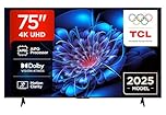 TCL 75P6K-UK 75" 4K Ultra HD, HDR TV, Smart TV Powered by Google TV (Dolby Audio, Voice Control, compatible with Google assistant, Chromecast built-in, 2025 Model)