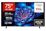 TCL 75P6K-UK 75' 4K Ultra HD, HDR TV, Smart TV Powered by Google TV (Dolby Audio, Voice Control, compatible with Google assistant, Chromecast built-in, 2025 New Model)