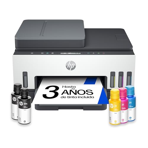 HP Smart Tank 7305 28B75A -Impresora A4 Multifunción con Deposito de Tinta Recargable, Impresión a...