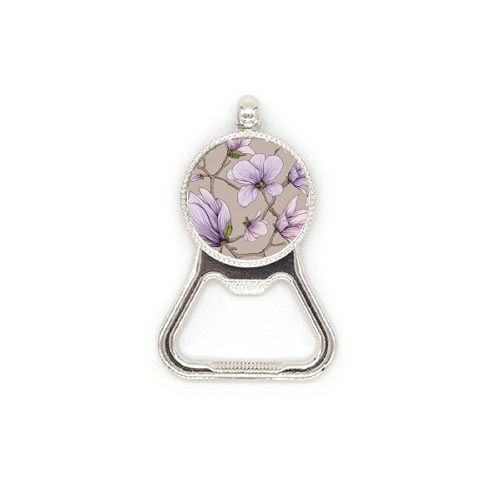 Décapsuleur en acier inoxydable violet floral pour vos apéritifs