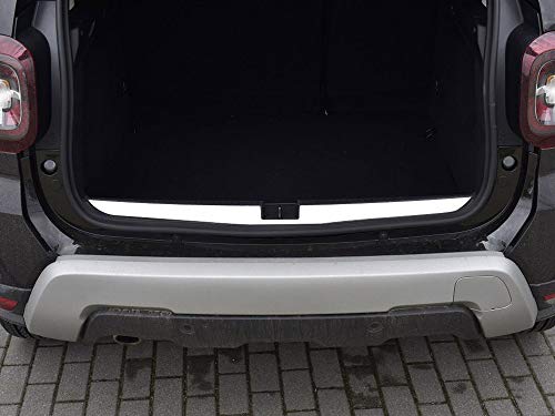 Parachoques trasero Duster 2 tuning placa metal cepillado protector acero INOX 2018 3