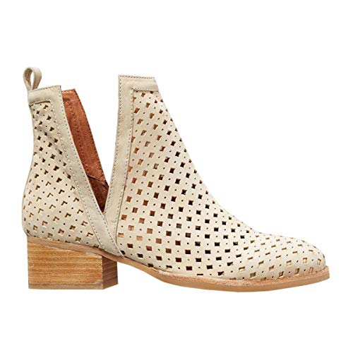 LAICIGO Womens Ankle Boots Pointed Toe Slip On V Cutout Snakeskin Chunky Stacked Mid Heel Booties