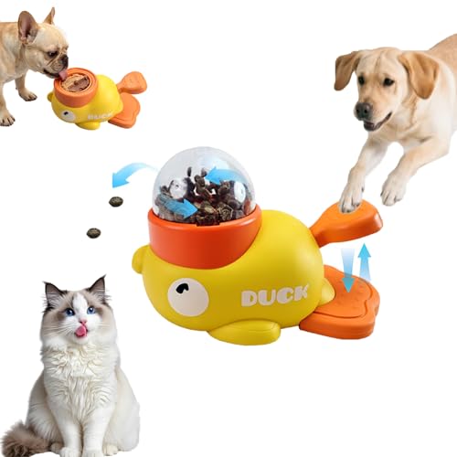 Duck-Treat-Dispenser-with-Lick-Mat-for-Cats-and-Dogs-to-Train-Problem-Solving-Skills-Prevents-Bloating-Dog-Slow-Feeder-Puzzle-Toy-Interactive-Treat-Dispensing-Toy-for-Small-Cats-Dogs Duck Treat Dispenser with Lick Mat for Cats and Dogs to Train Problem-Solving Skills, Prevents Bloating, Dog Slow Feeder Puzzle Toy, Interactive Treat Dispensing Toy for Small Cats, Dogs - Image 1