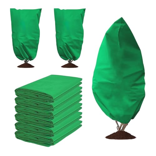 Eunika 6 Pack Plant Covers Freeze Protection, 47.2