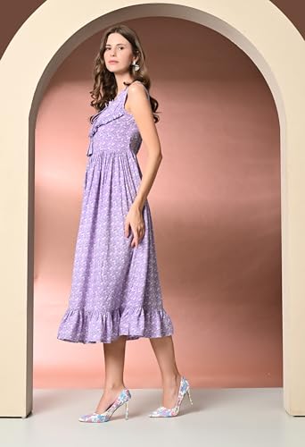 Image of Daevish Rayon Fit and Flare Knee-Length Women Skater Dress