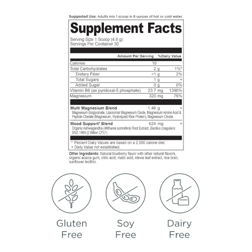 Ancient Nutrition Active Peptides Magnesium Powder, Blueberry Peppermint - image 8