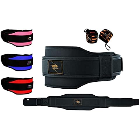 EVO Fitness Neoprene Weight Lifting Belt with Wrist Wrap Cover