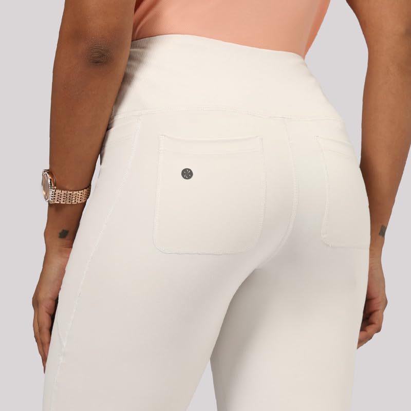 Image of BlissClub Ultimate Flare Pants for Women Upto 5'4 ft | Ribbed Waistband, 4 Pockets | High Waist Trousers and Formal Pants for Office wear
