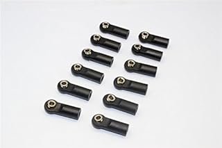 Nylon Ball Links With 5.8X3X7mm Balls (18.5mm Long) For 1/10 Scale 4mm Clockwise And Anticlockwise Turnbuckles - 12Pcs Set Black