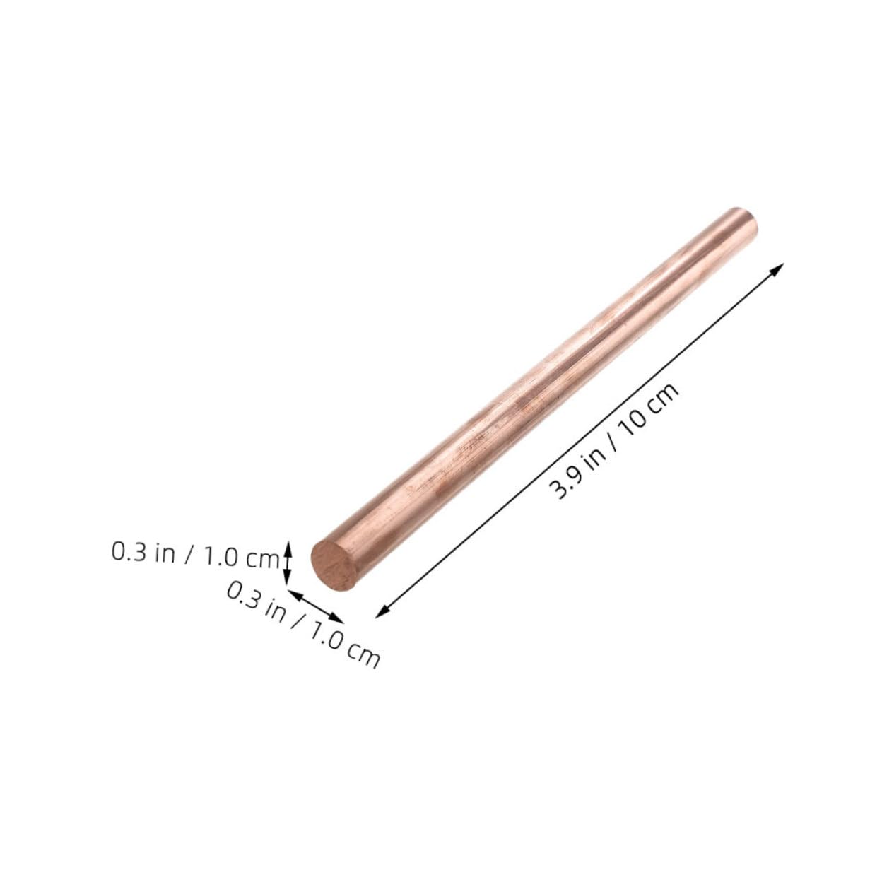 Cabilock DIY Crafting Round Rod Kit 99.9% Pure Copper Solid Rod 10x100mm for Witching and Handicraft Projects