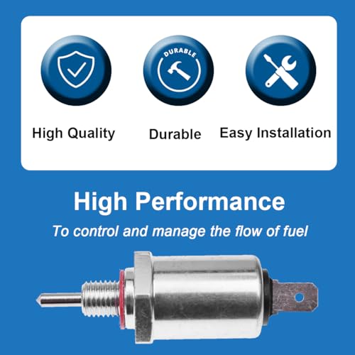 ZAMDOE M138477 Vergaser-Kraftstoffabsperrmagnet 21188-2011 für Kawasaki FD590V FD671D FD711D FD731V FD750D FH451V FH500V FH531V für John Deere X475 Lt180 Lx277 X520 X540 X700 X710 Z840 GX325 GX345